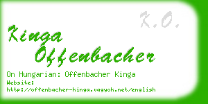 kinga offenbacher business card